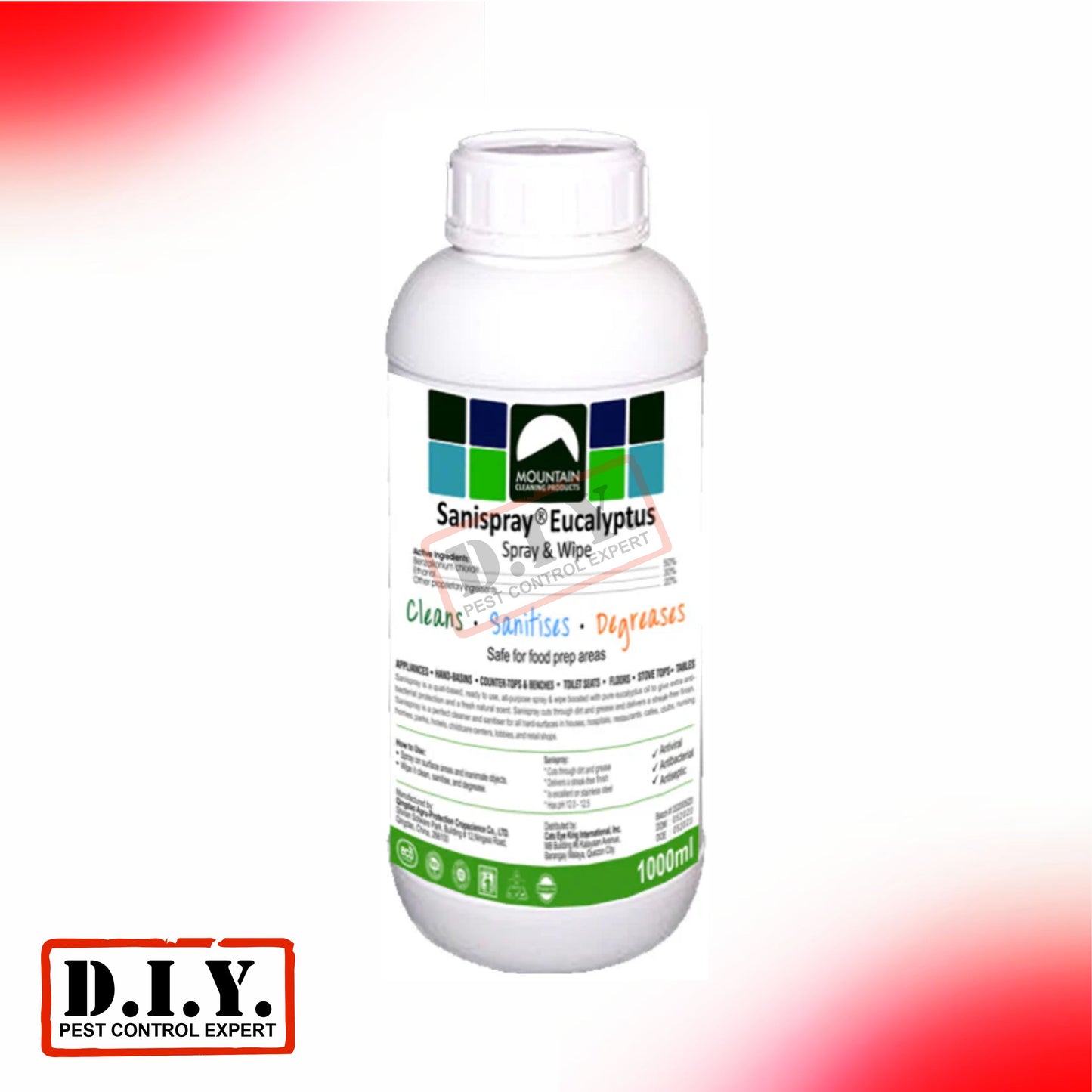 Sanispray | Ethyl Alchohol + Benzalkonium Chloride - 1 liter