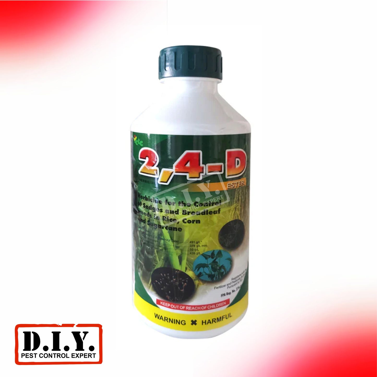 2,4-D Ester | Isobutyl Ester |  - Herbicide - Control of Weeds, Sedges and Broadleaf - 1 liter